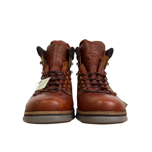 Cole Haan Mens Zeroground Brown Leather Lace Up Waterproof Hiking Boots Size 9M - Picture 4 of 8